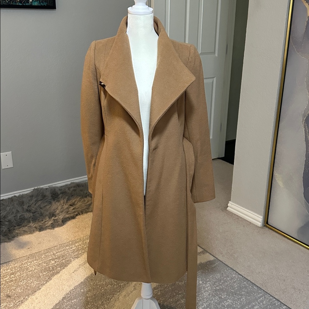 MICHAEL Michael Kors- Walker belted wrap wool coat - Picture 3 of 6